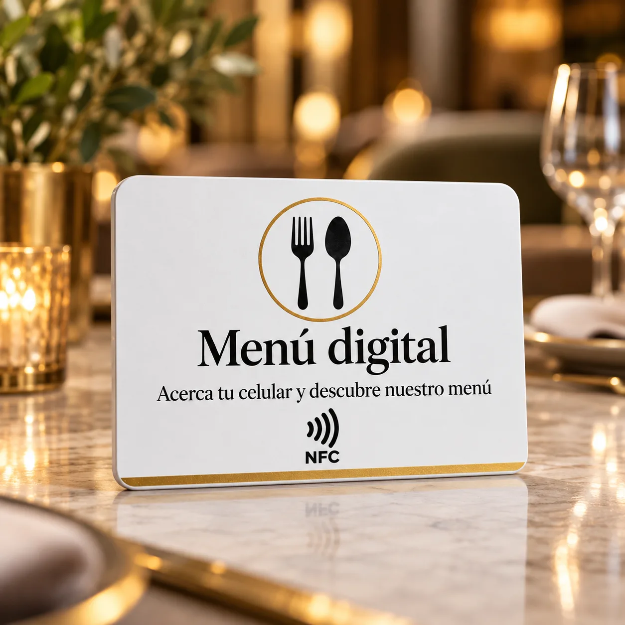 Tarjeta NFC para Menú Digital | Smartoken Chile