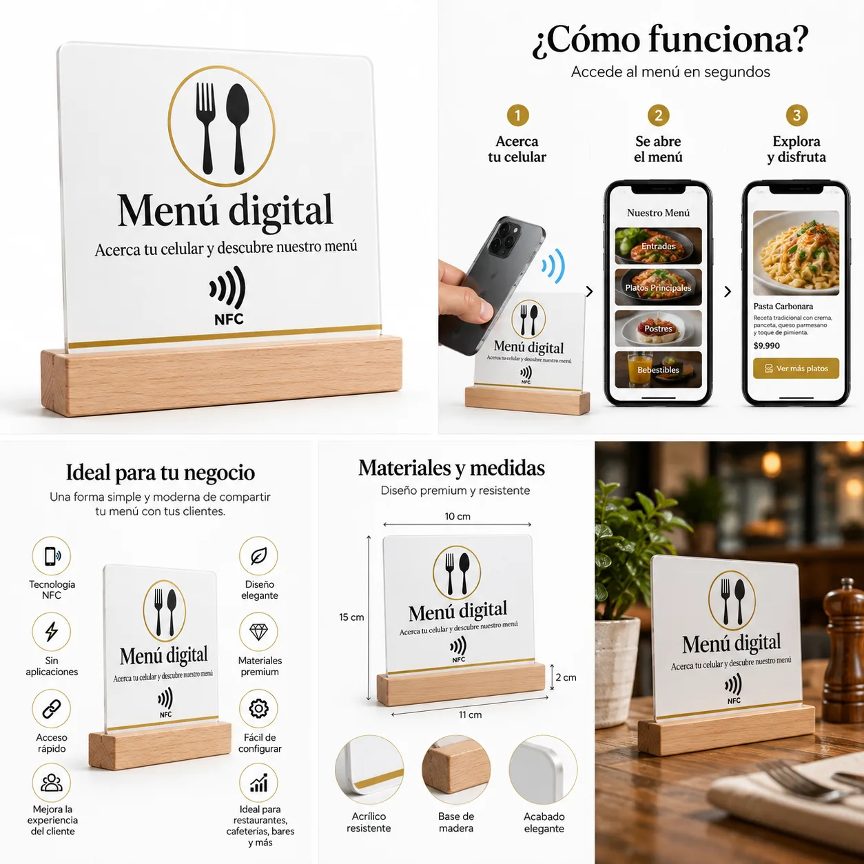 Sticker NFC para Menú Digital – Restaurantes y Cafeterías