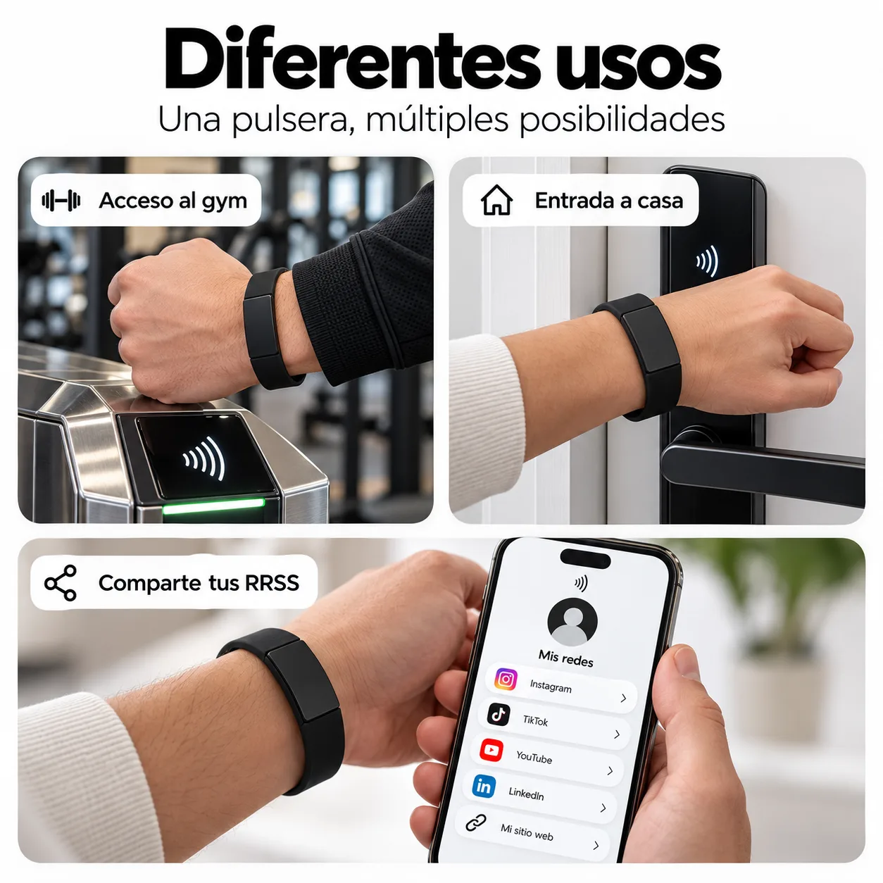 Pulsera NFC Codificable – Lleva tu Enlace Siempre Contigo