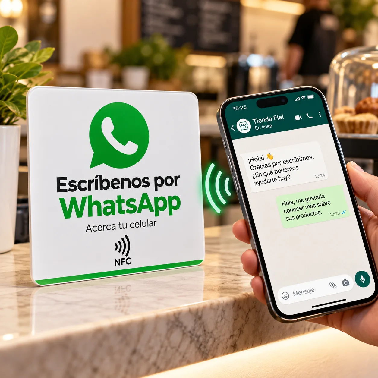Letrero NFC para WhatsApp – Acceso Directo a tu Chat